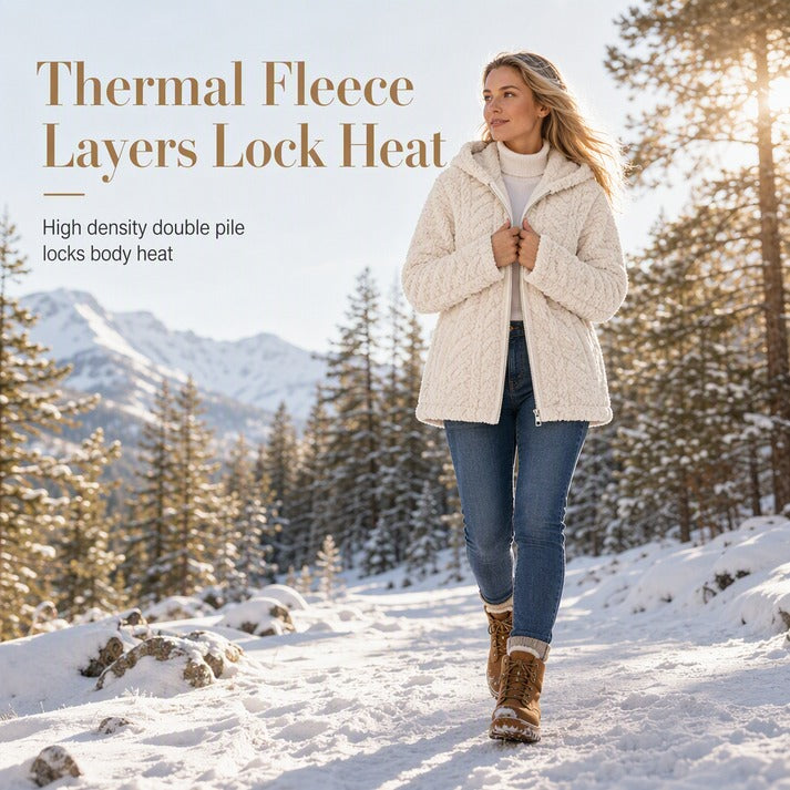 Women's Hooded Fleece Zip-Up Jacket