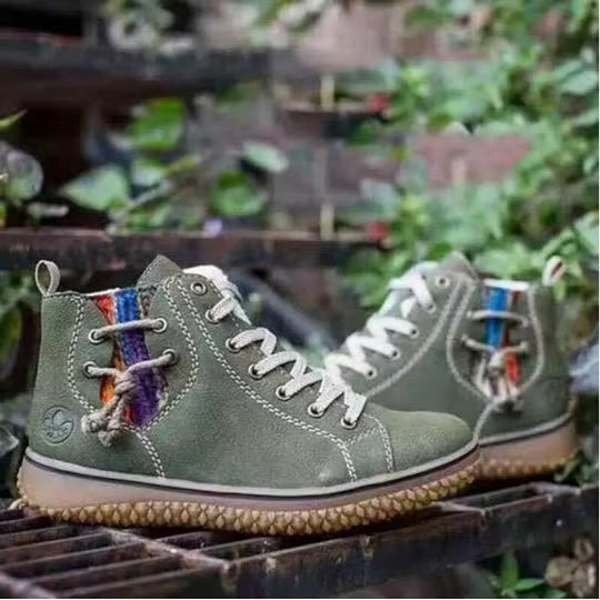 Women's Lace-Up Ankle Sneakers