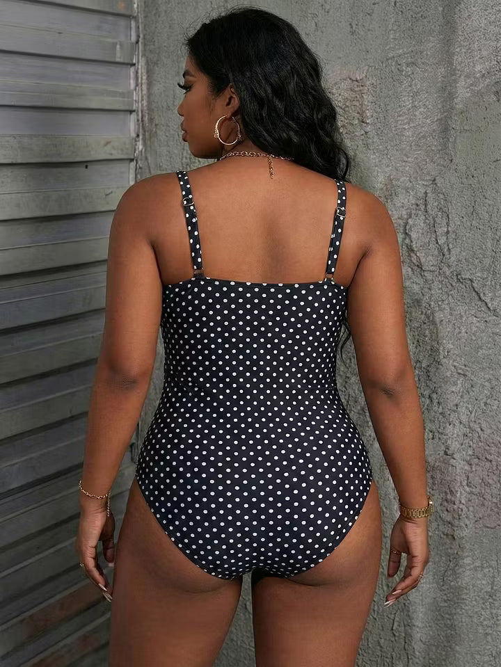 Women's Polka Dot One-Piece Swimsuit
