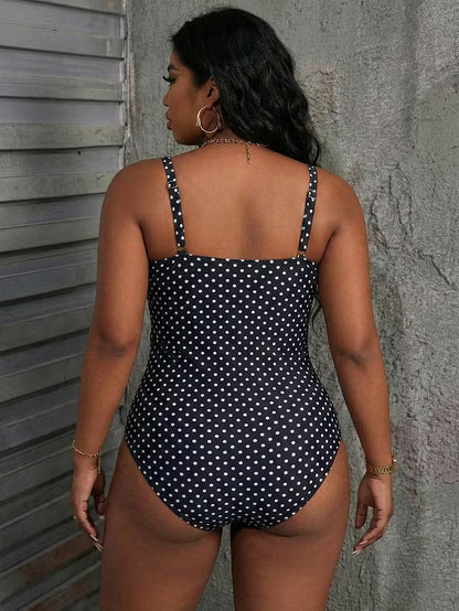 Women's Polka Dot One-Piece Swimsuit