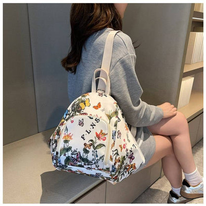 Women's Floral Print Convertible Backpack Bag