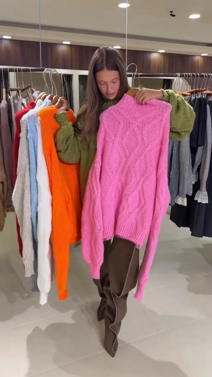 Women's Cable Knit Oversized Sweater