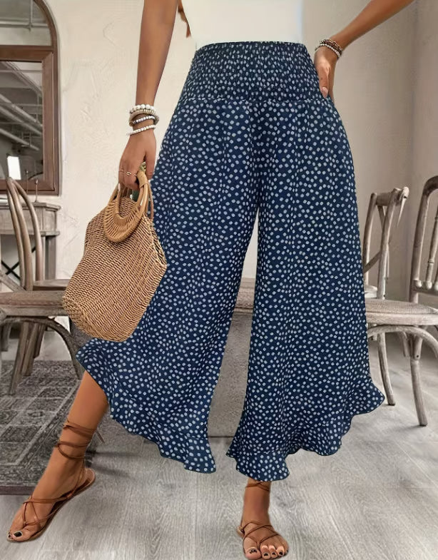 Women’s High-Waisted Flowy Wide-Leg Pants