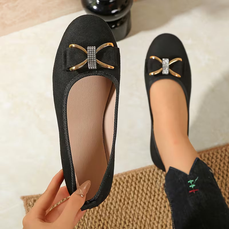 Women's Bow Accent Ballet Flats