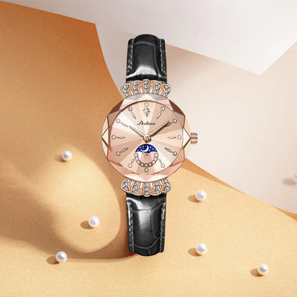 Women's Crystal Accent Star & Moon Dial Watch
