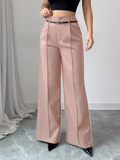 Women's Wide-Leg Pants with Belt
