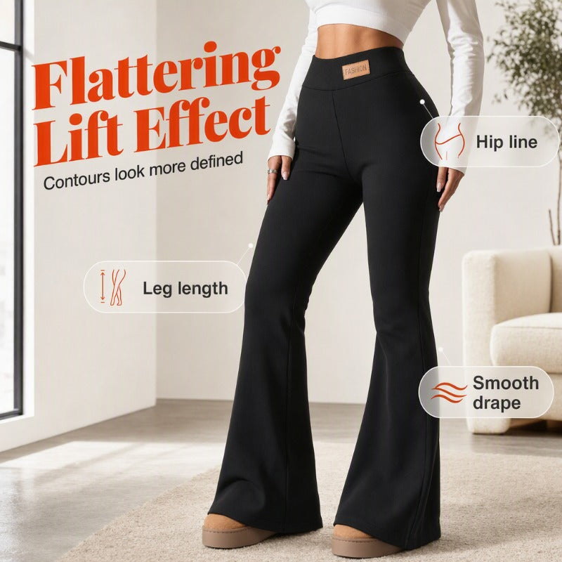 Women's Plush-Lined Flare Leggings