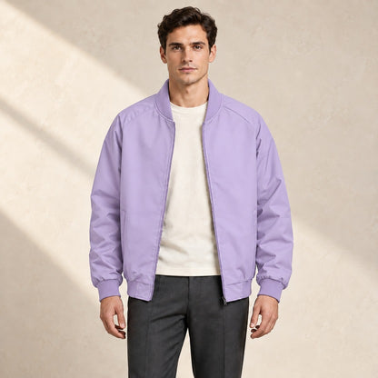 Men's Classic Zip-Up Bomber Jacket