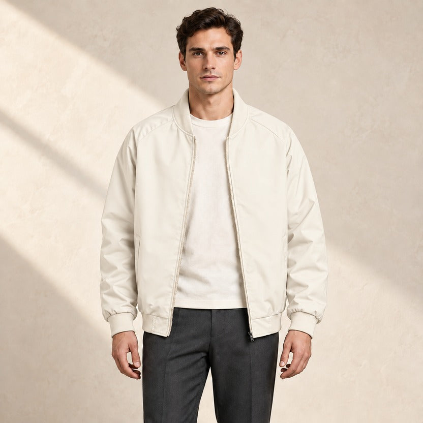 Men's Classic Zip-Up Bomber Jacket