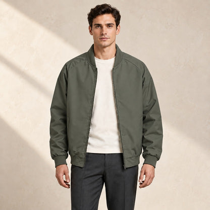 Men's Classic Zip-Up Bomber Jacket