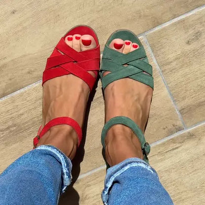 Women’s Crisscross Ankle Strap Flat Sandals