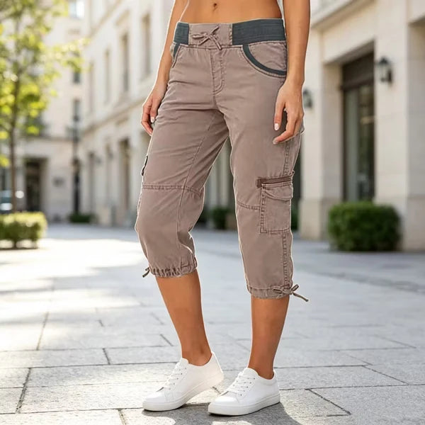 Women’s High-Waisted Cargo Capri Pants