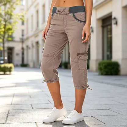 Women’s High-Waisted Cargo Capri Pants