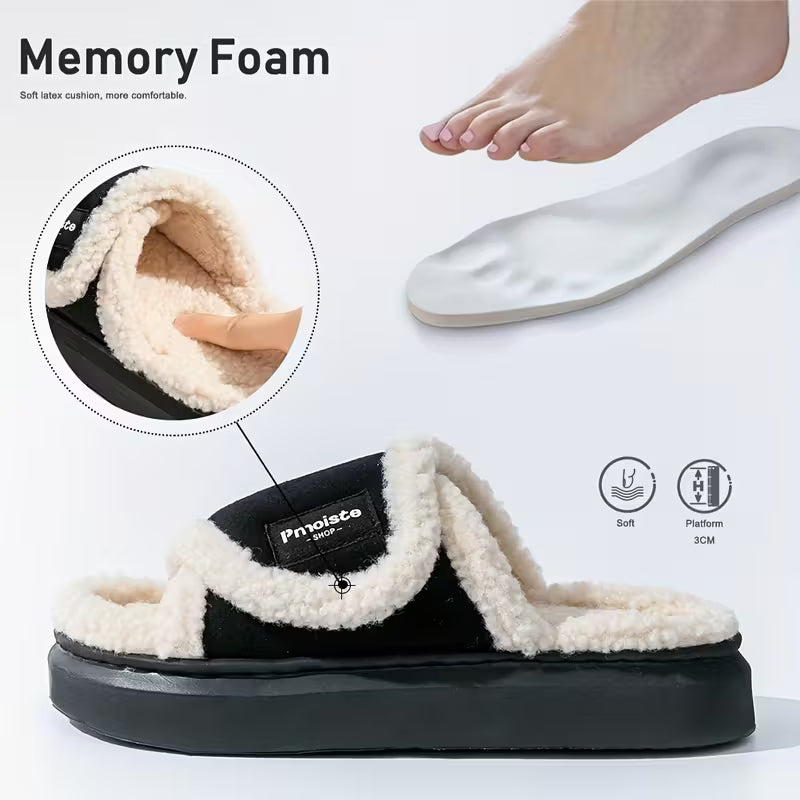 Pmoiste Women’s Cozy Platform Slippers