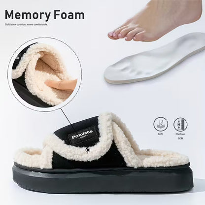 Pmoiste Women’s Cozy Platform Slippers
