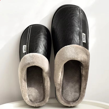 Unisex Plush Lined Slip-On Slippers