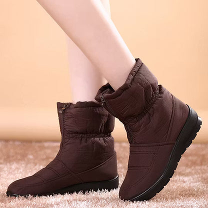 Women's Padded Ankle Boots with Side Zipper