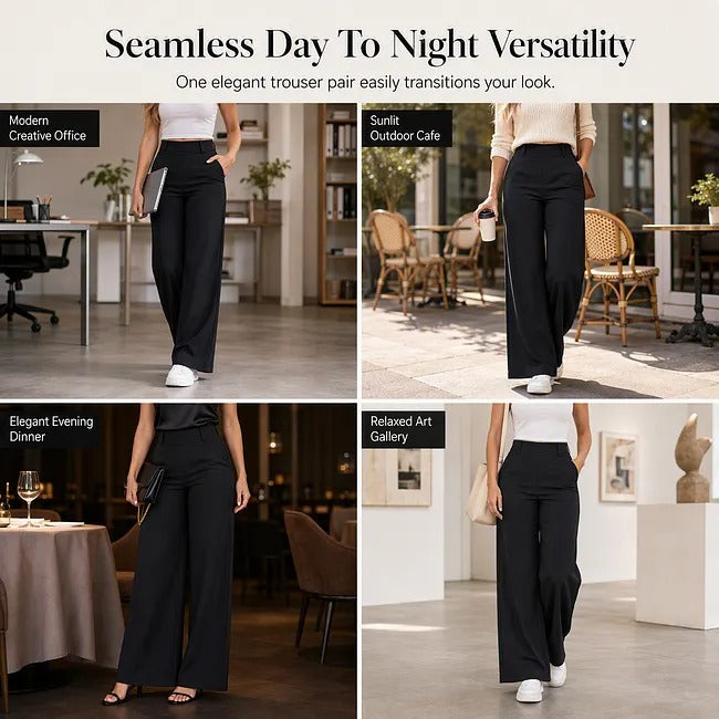 Women's High-Waist Wide-Leg Tailored Pants