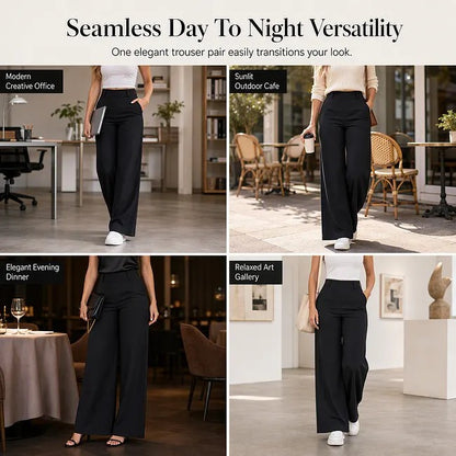 Women's High-Waist Wide-Leg Tailored Pants