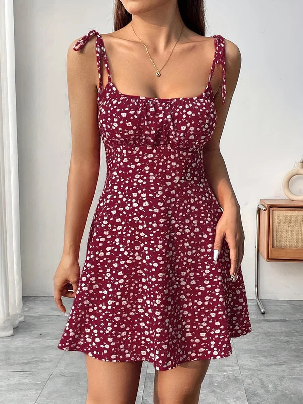 Women's Floral Tie-Shoulder Camisole Dress