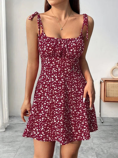 Women's Floral Tie-Shoulder Camisole Dress
