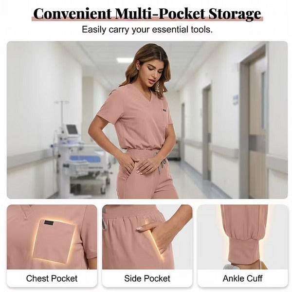Women’s V-Neck Scrub Set