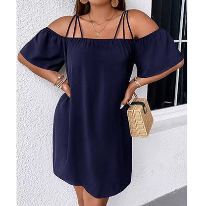 Women's Cold Shoulder Strappy Dress