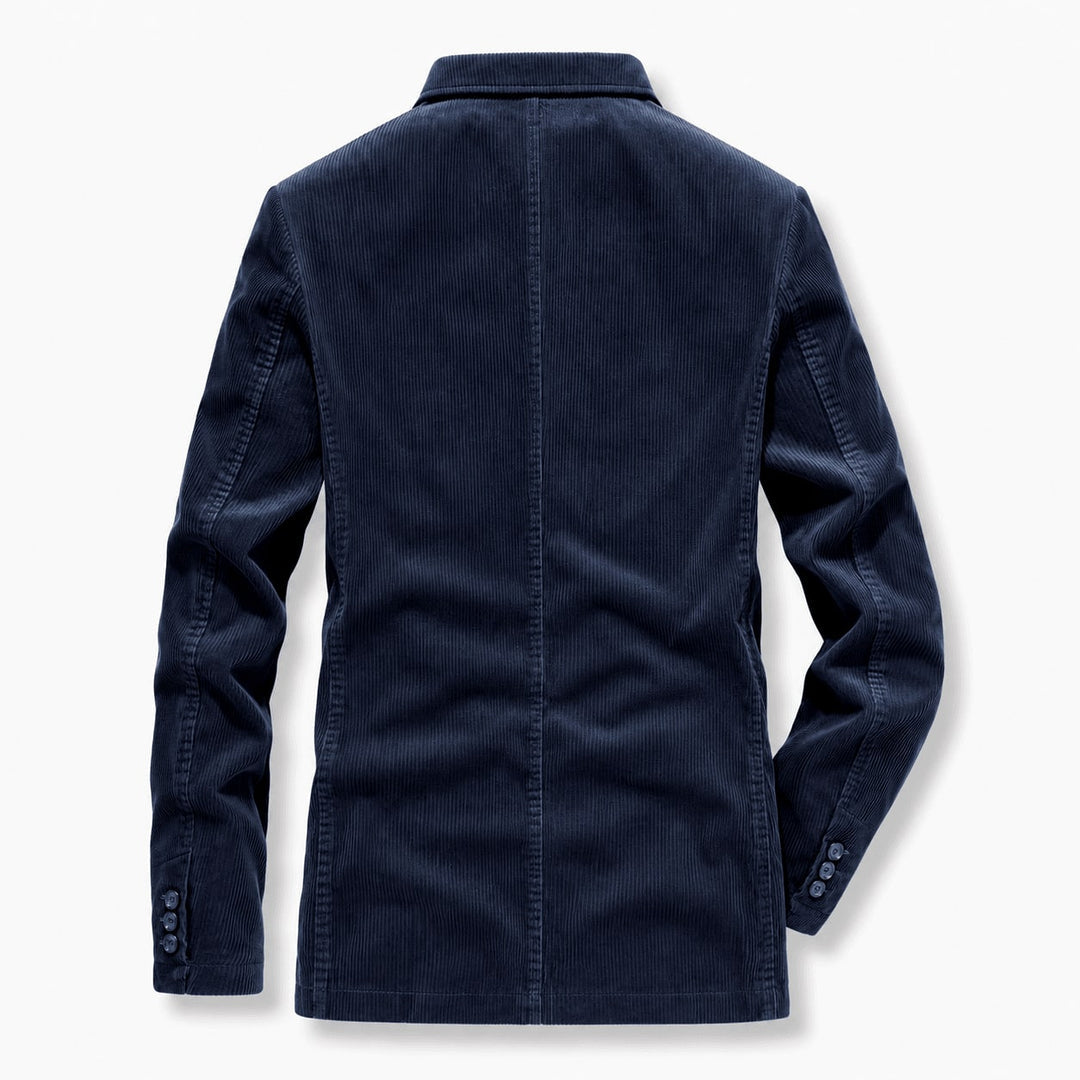 Men's Notched-Lapel Button-Front Blazer