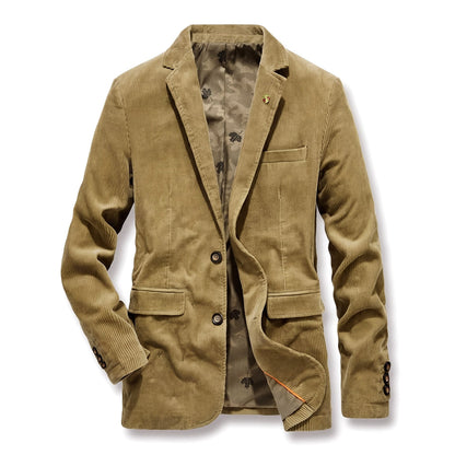 Men's Notched-Lapel Button-Front Blazer