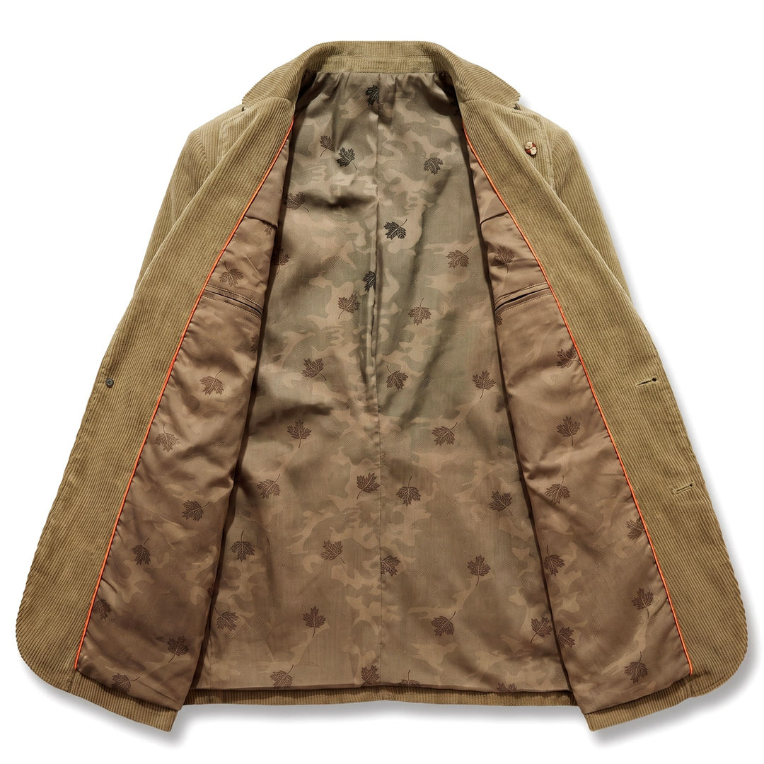 Men's Notched-Lapel Button-Front Blazer