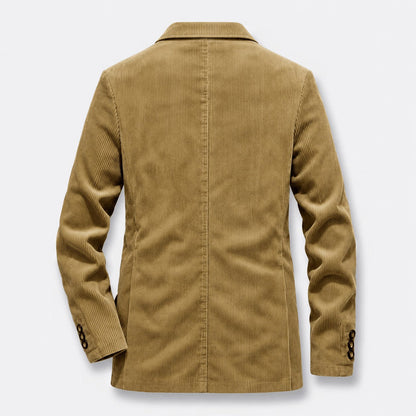 Men's Notched-Lapel Button-Front Blazer