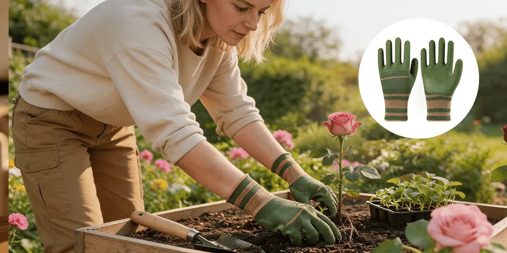 Textured Grip Gardening and Work Gloves