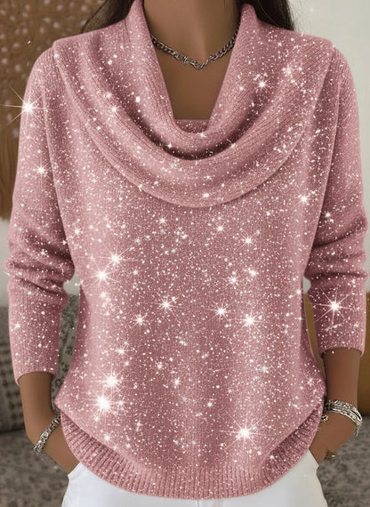 Women’s Soft-Shine Relaxed Round-Neck Knit Sweater