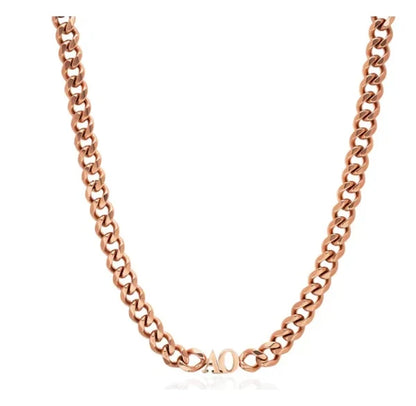 Women’s Personalized Two-Initial Cuban Chain Necklace