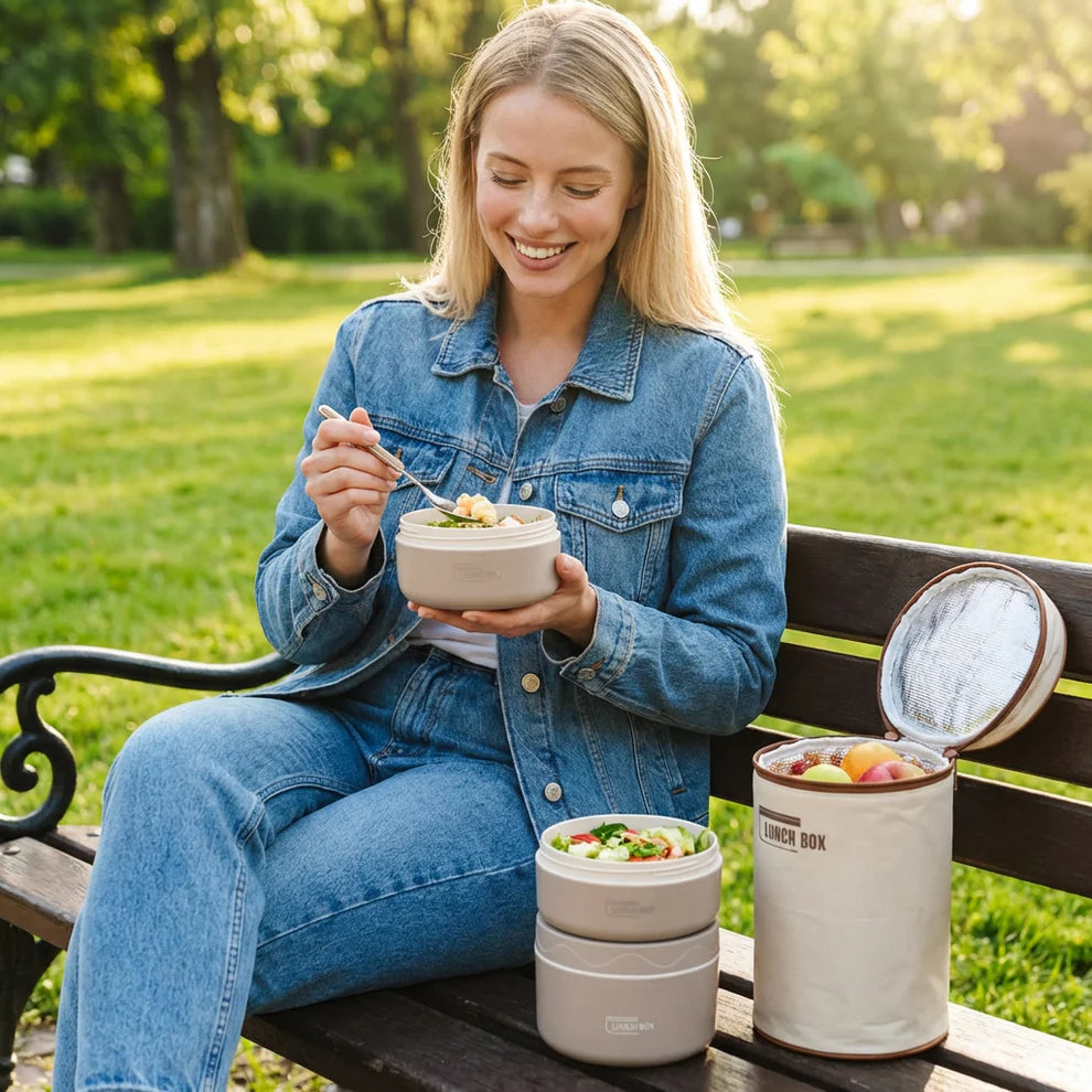 3-Tier Insulated Leak-Proof Lunch Box Set