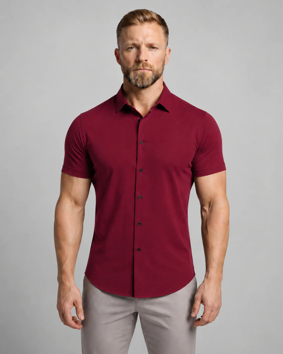 Men's Short Sleeve Button-Up Shirt