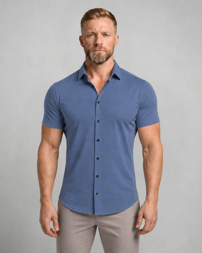Men's Short Sleeve Button-Up Shirt