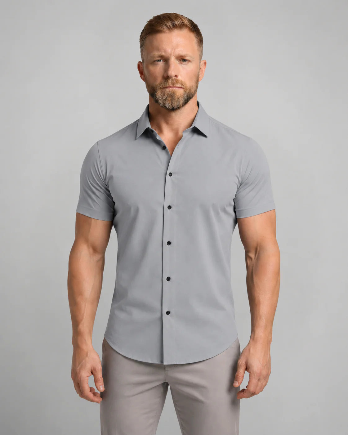 Men's Short Sleeve Button-Up Shirt