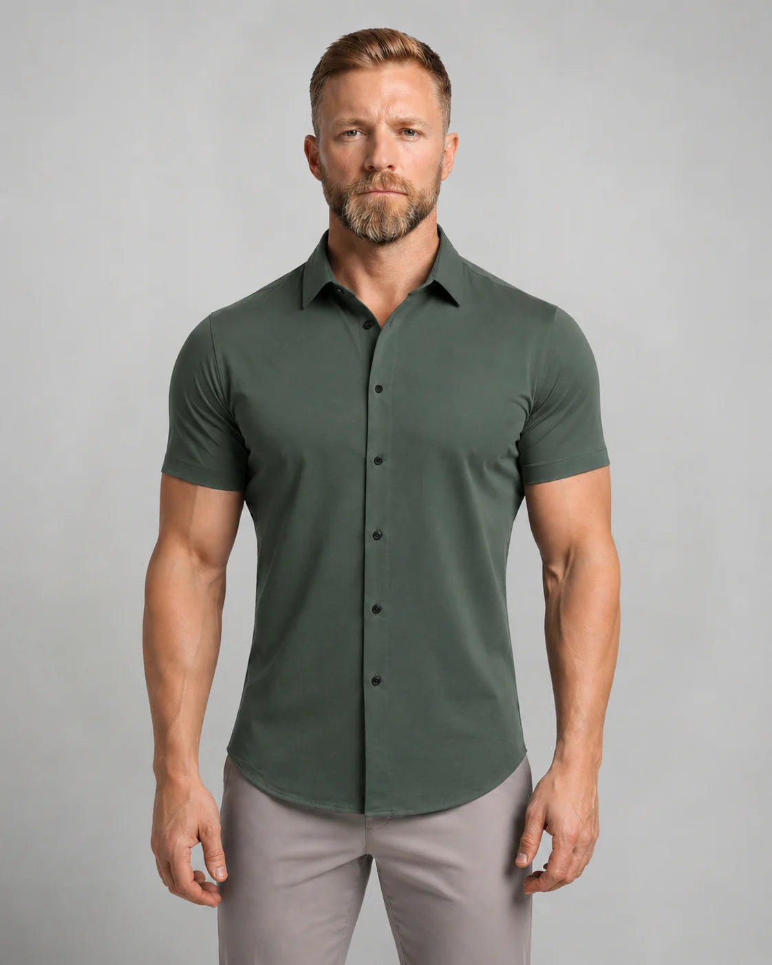 Men's Short Sleeve Button-Up Shirt
