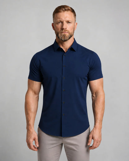 Men's Short Sleeve Button-Up Shirt