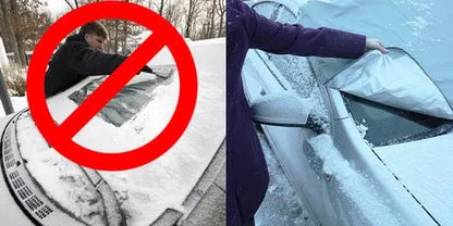 Car Windshield Cover with Side Mirror Panels