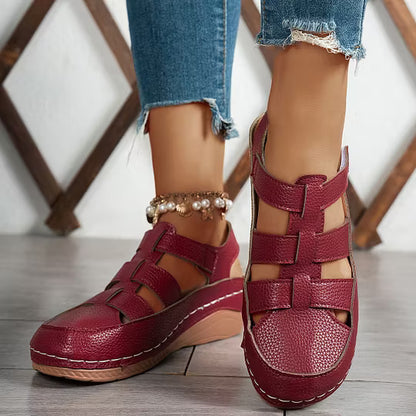 Women's Closed-Toe Platform Wedge Sandals