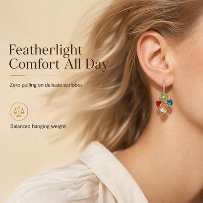 Women’s Heart Charm Drop Earrings