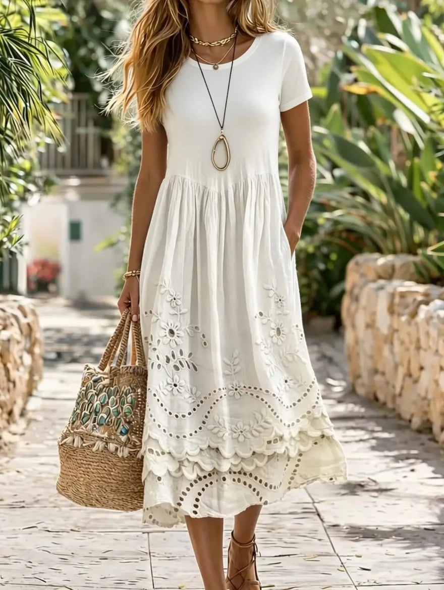 Women's Embroidered Eyelet Dress
