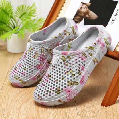 Women’s Floral Print Ventilated Clog Slides