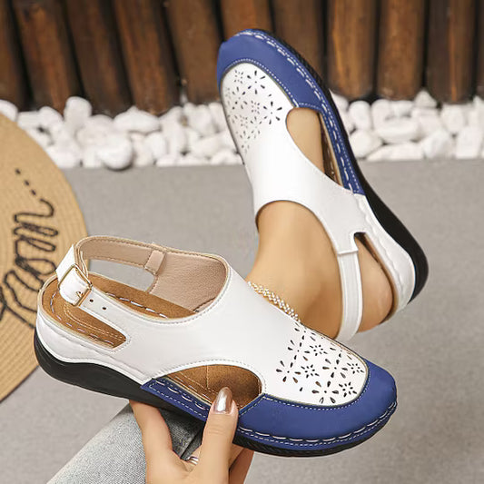 Women's Cutout Slingback Wedge Sandals