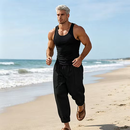Men's Relaxed Drawstring Casual Pants