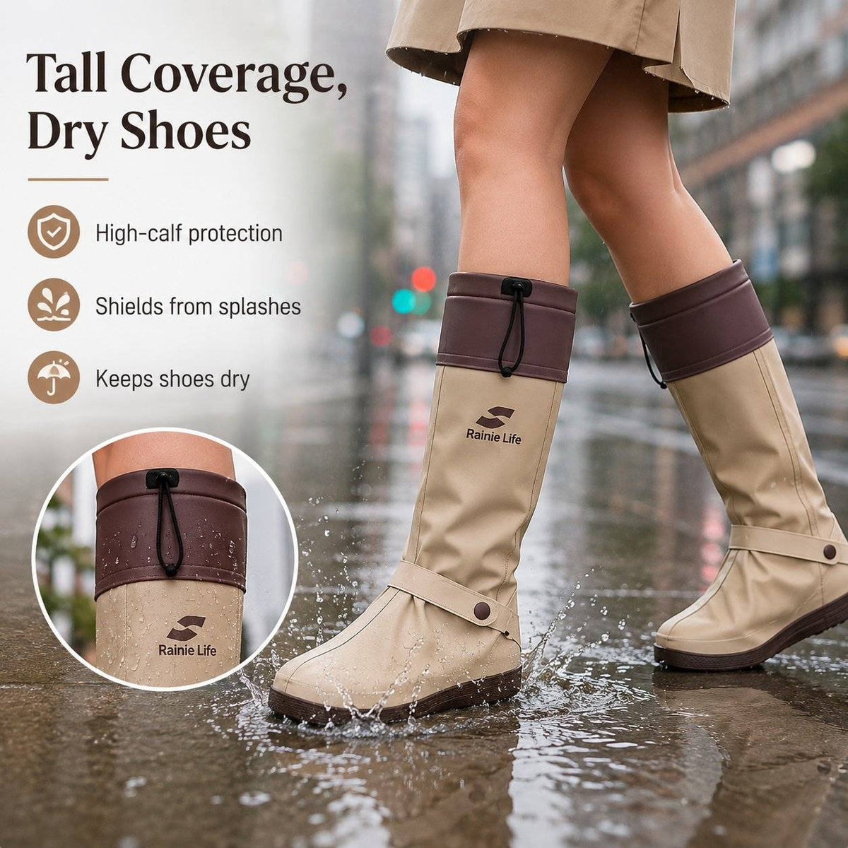Foldable High-Top Shoe Covers