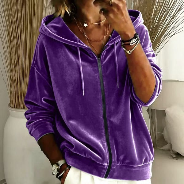 Women's Hooded Zip-Front Jacket