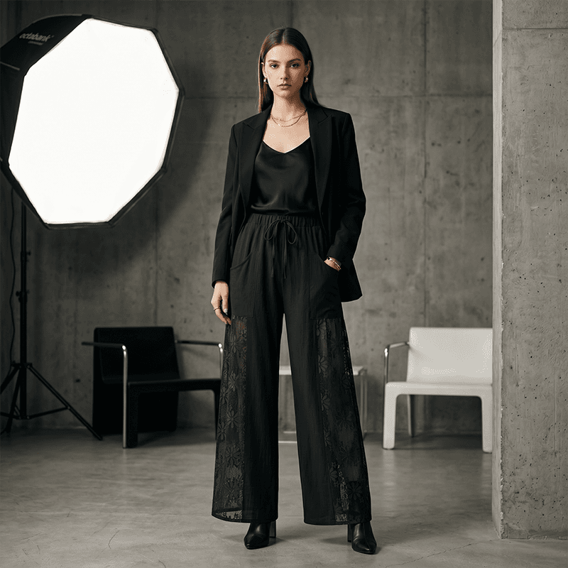 Women's Lace-trimmed Pants